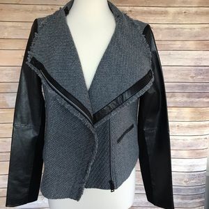 Vince Boucle and Leather Scuba jacket